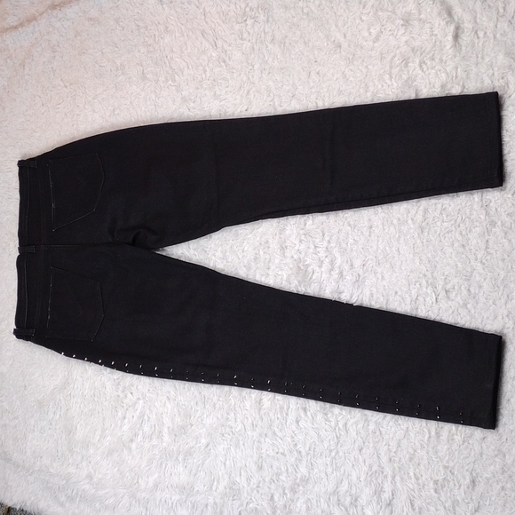 Hudson Los Angeles Barbara Super Skinny High Rise Black Five Pocket Color Jean - Picture 9 of 15